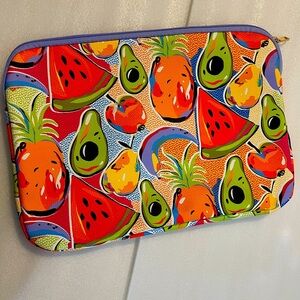 Colorful Tablet or Laptop Sleeve with Fruit Design